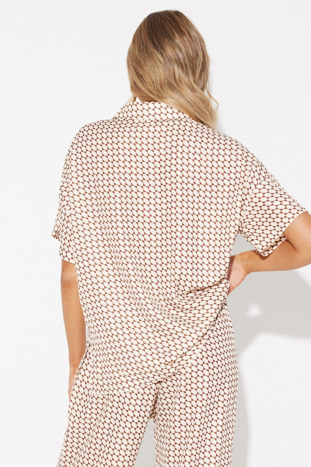 Riley Resort Shirt Brown Print