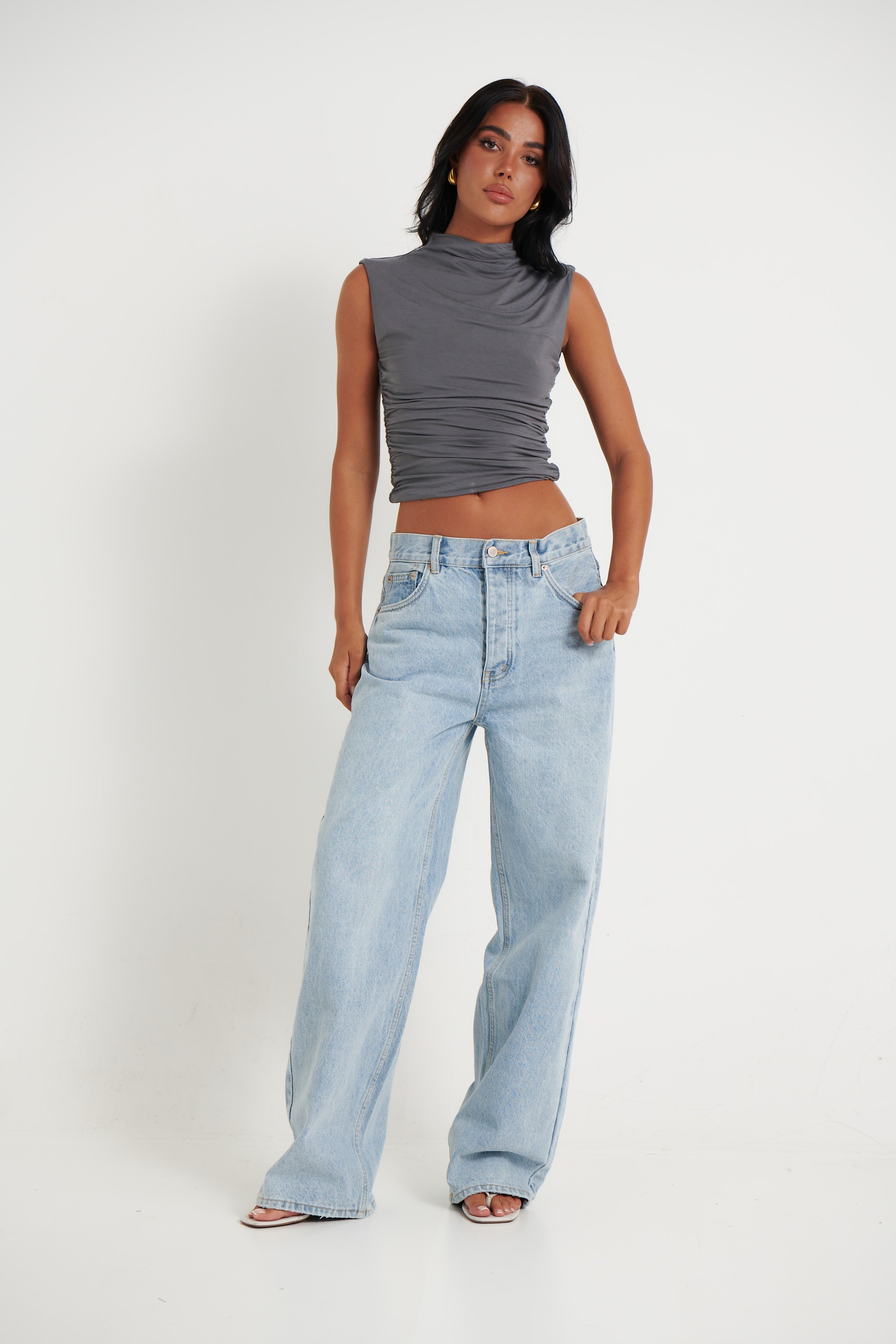 Romen Top Charcoal