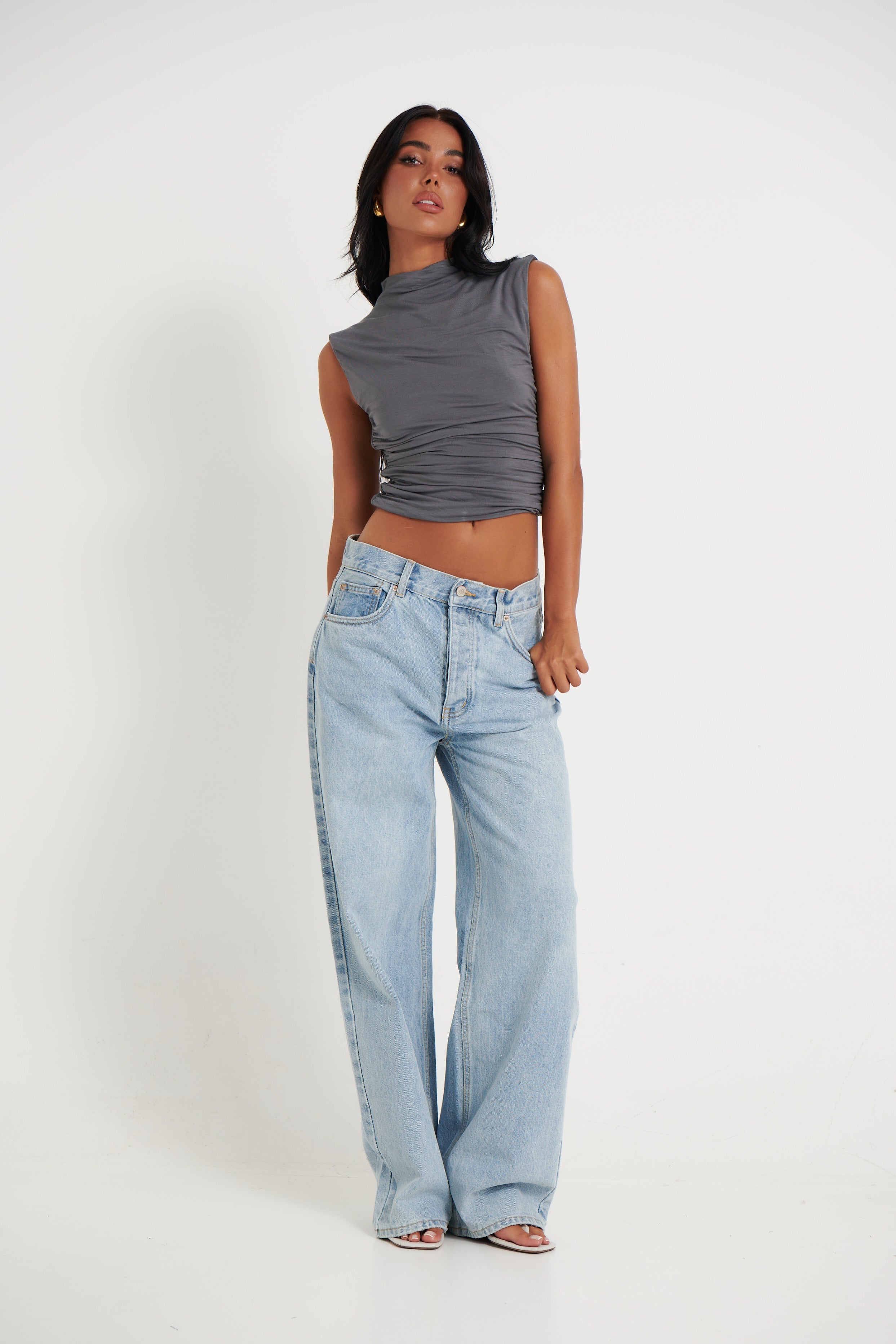 Romen Top Charcoal