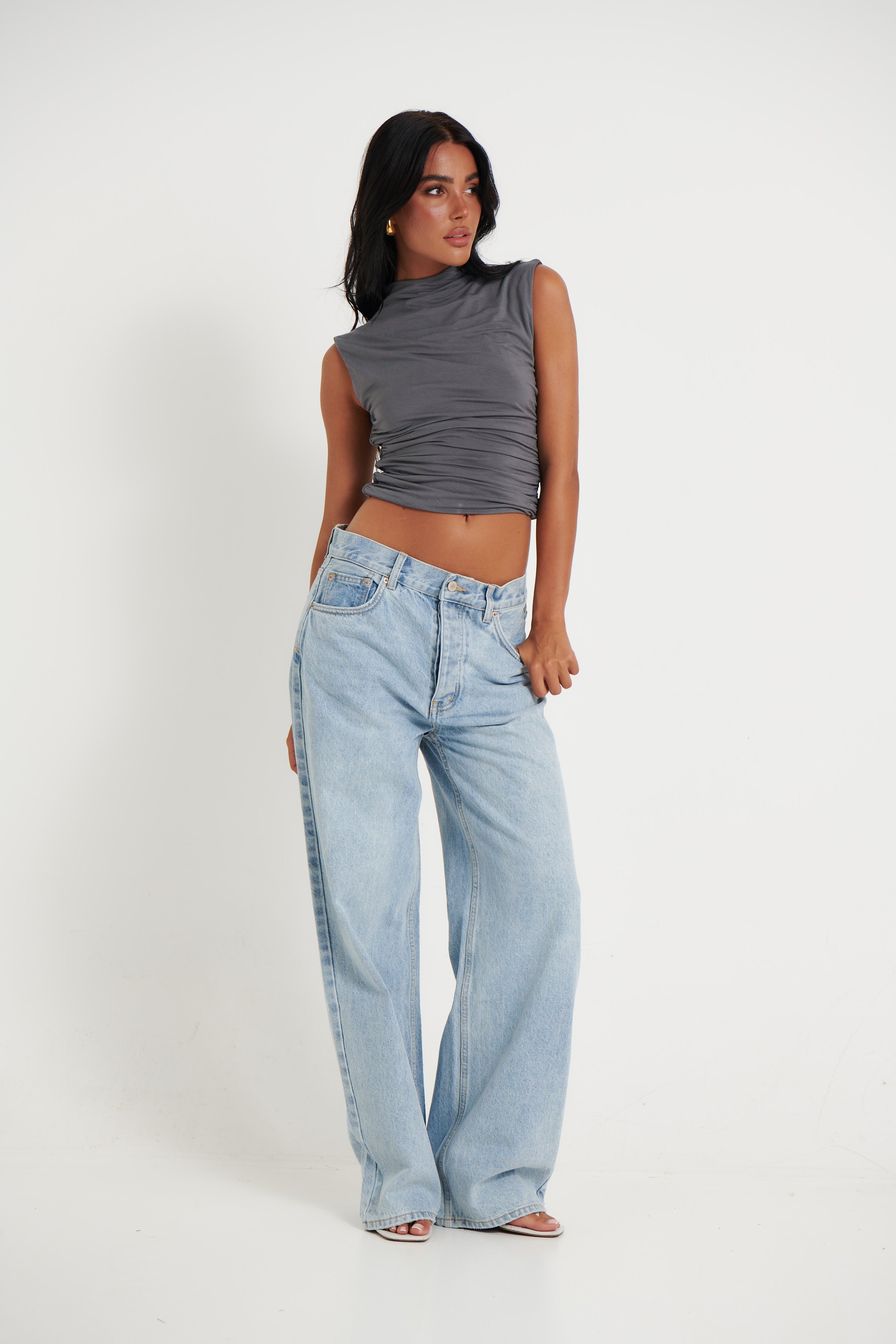 Romen Top Charcoal
