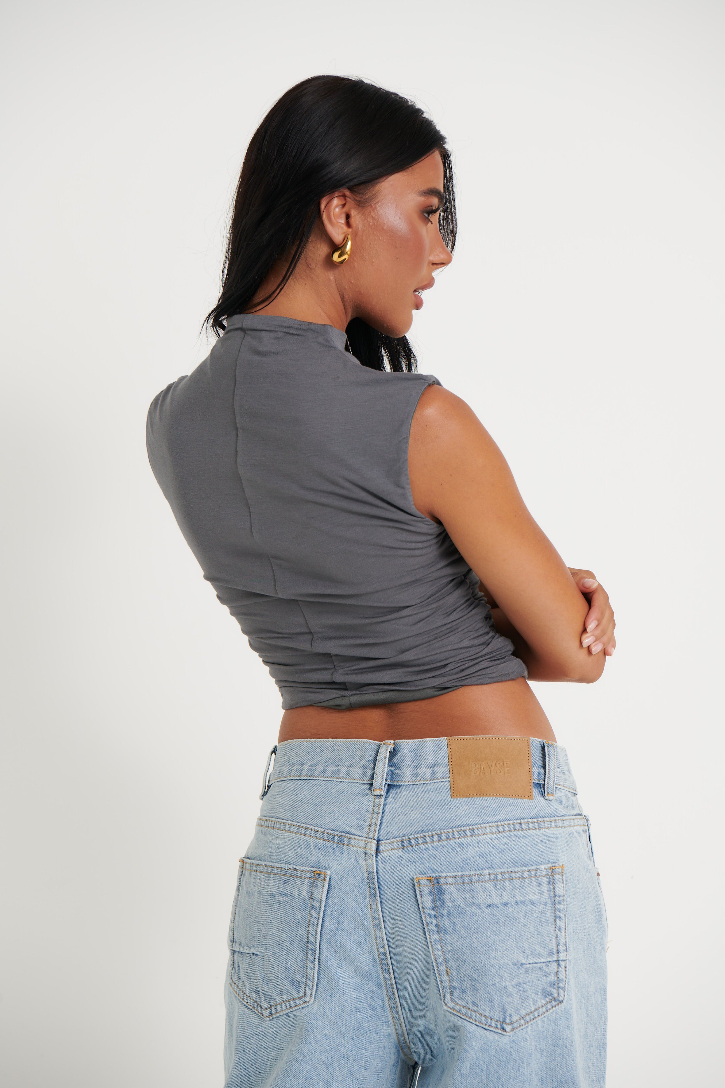Romen Top Charcoal
