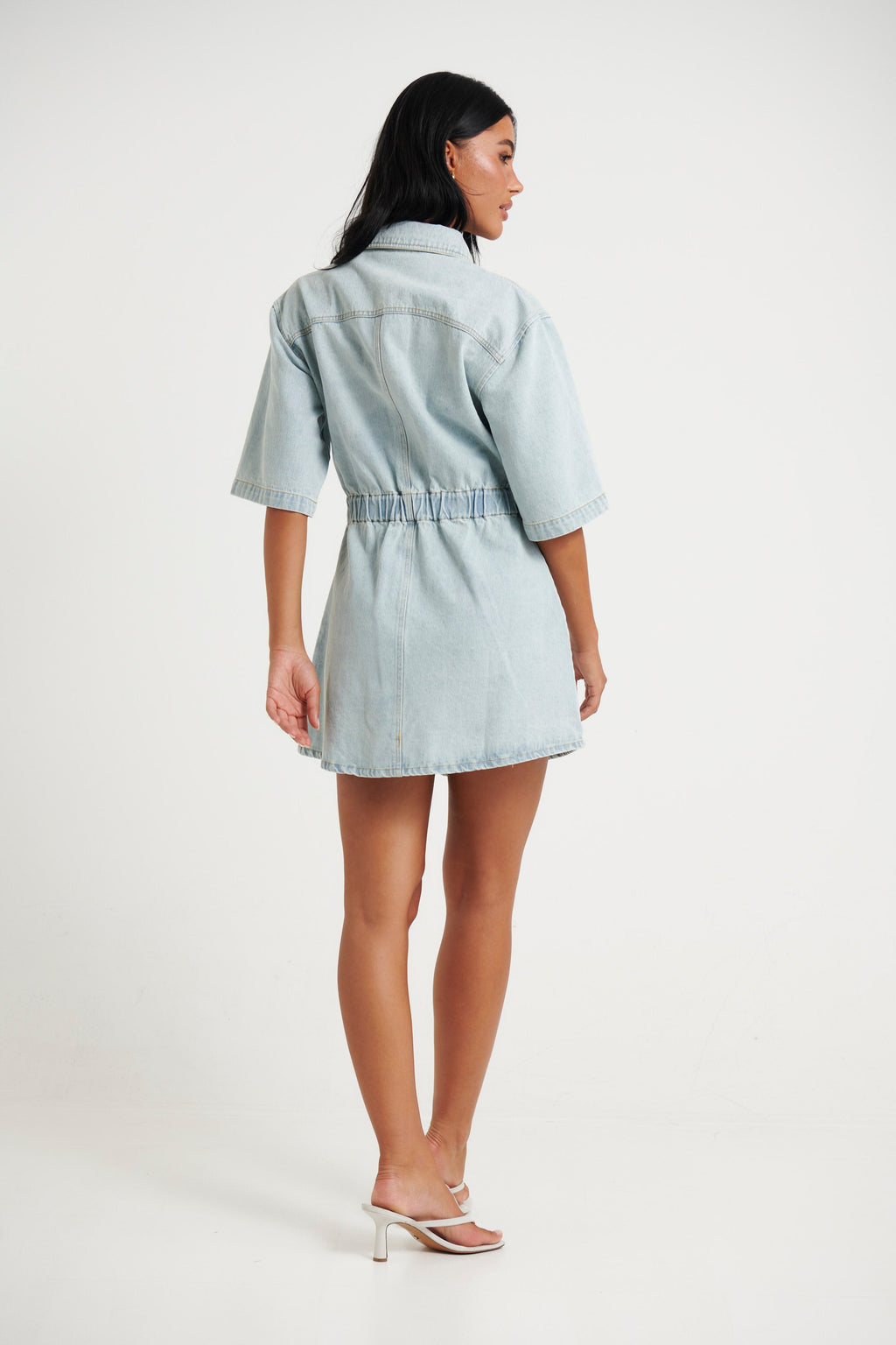 Kaneisha Denim Dress Vintage Blue - FINAL SALE