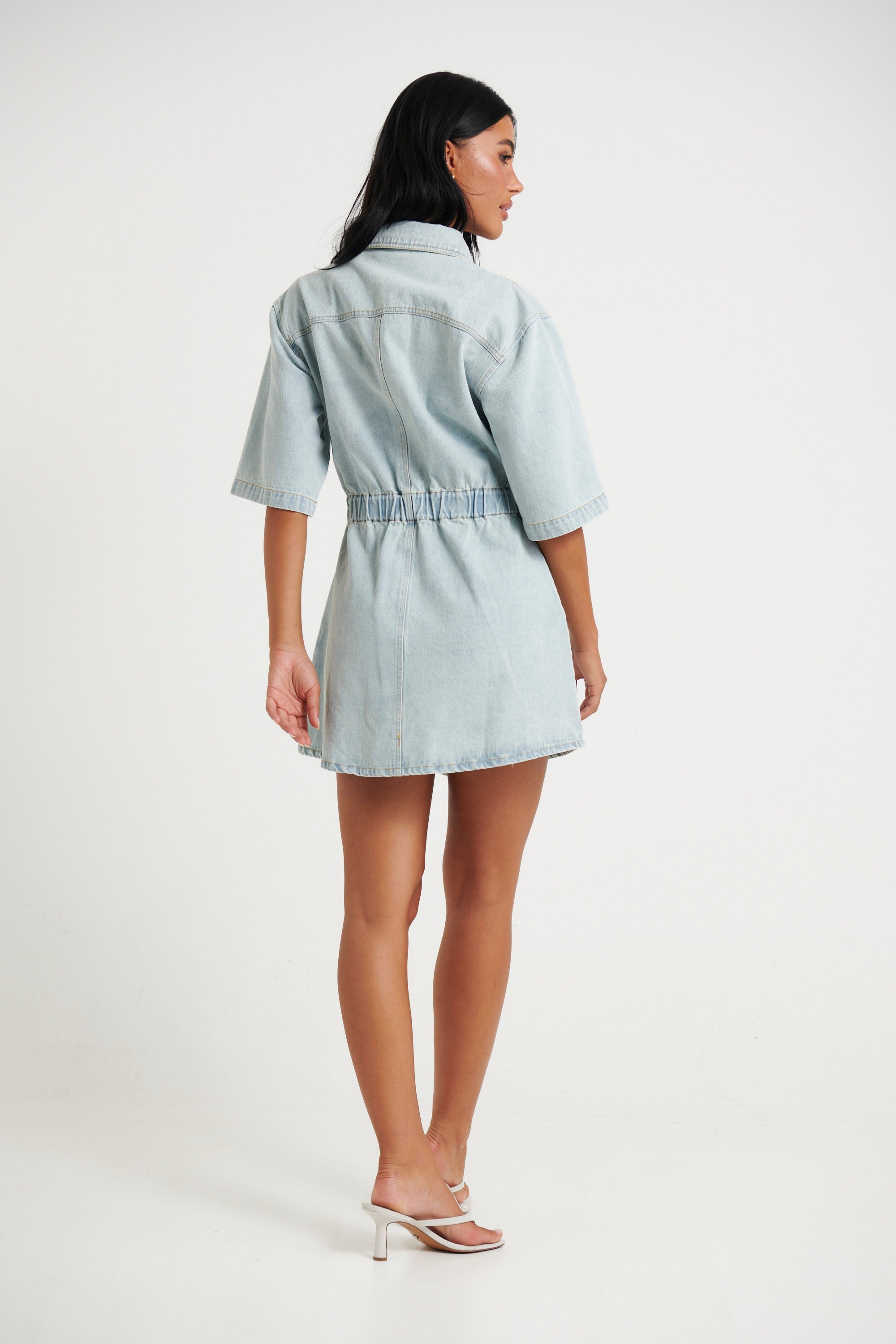 Kaneisha Denim Dress Vintage Blue - FINAL SALE