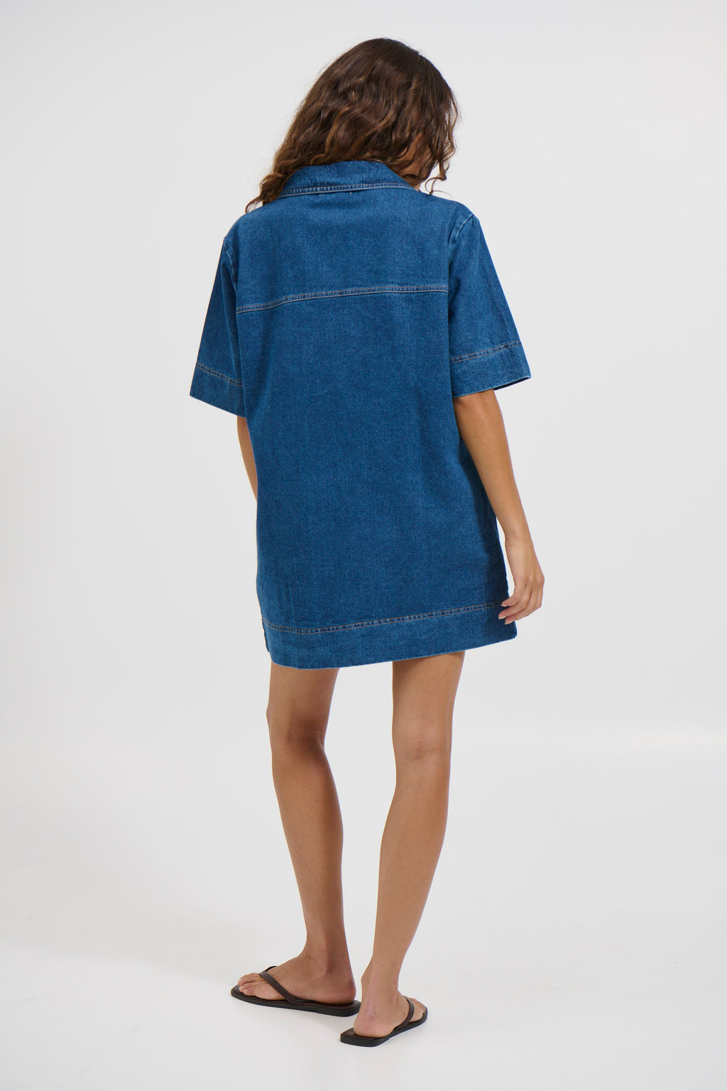 Tara Mini Dress Denim - FINAL SALE
